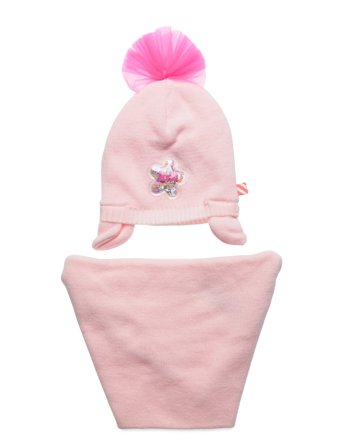 Pull On Hat+Snood Pink Billieblush