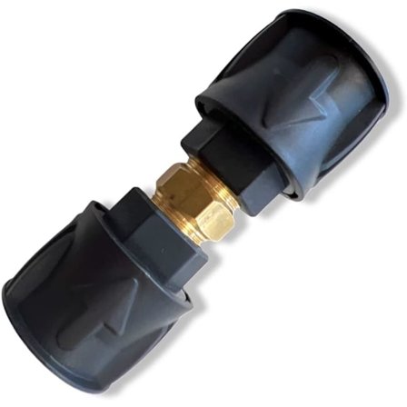 Sett med 2 hurtigkoblinger kompatible Kärcher Quick Connect høytrykksspyler og pistol med dobbeltsidig M22 AG-adapter