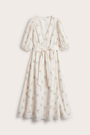Newbie | Sukienka z krótkimi rękawami, Newbie Woman | Offwhite