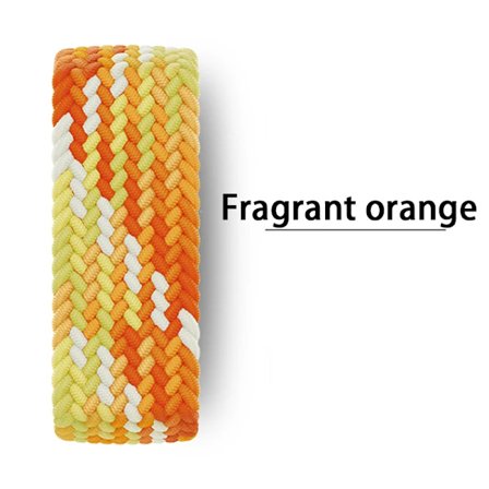 Armbånd til Apple Watch 44mm Rem 45mm 42mm 40mm 38mm 41mm Ultra 49mm Flettet Solo Loop Armbånd correa iwatch Series 9 SE 8 7 6 5 Duftende orange 