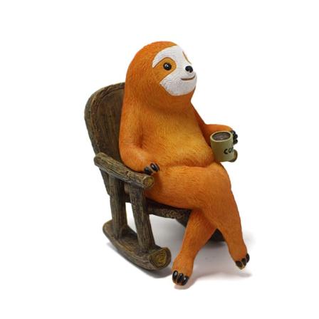 Trädgårds Gungstol Sloth Staty, Heminredning Djurskulptur