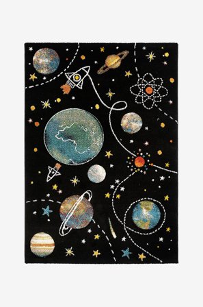 KM Home - Barnmatta Atlas - Svart - Barnmattor - 120X170 - Från Homeroom