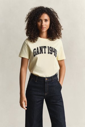 GANT Damen Graphic T-Shirt (M) Gelb