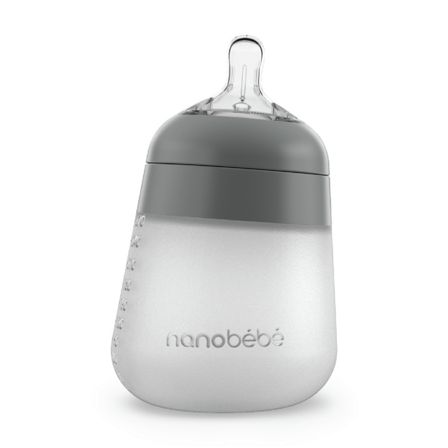 Nanobébé Flexy Silicone Bottle, Grå, 270 ml