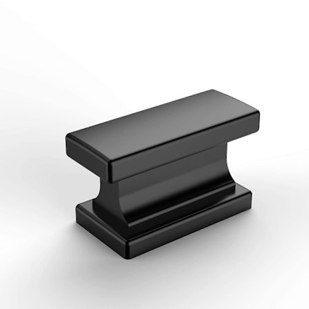 10-pack Mattsvarta Skåpknoppar för Badrumsskåp 37 mm (1,46 tum)