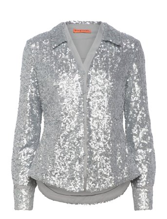 STINE GOYA | Double Collar Shirt, 2260 Sequins | XS