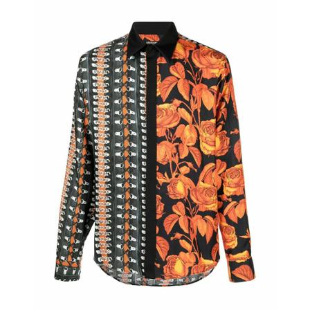 Roberto Cavalli, Casual Shirts Zwart, Heren, Maat:L