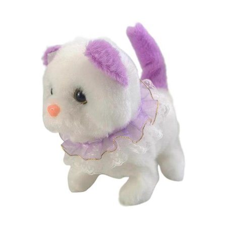 Elektrisk Plyslegetøj Realistisk Robotkat Med Interaktiv Gå- og Viftende Hale Gående Kattelegetøj