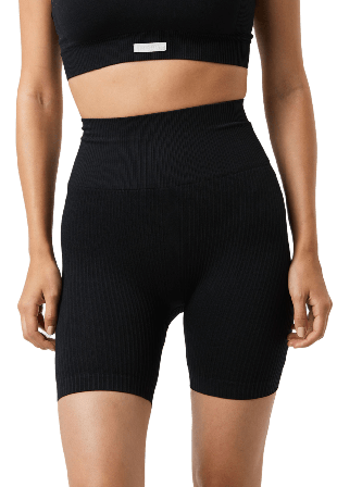 Björn Borg Sport Studio Seamless Ribbed Shorts Dam Svart S
