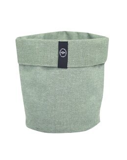 Förvaringskorg av textil Grön - ø 12cm - Recycled by Wille