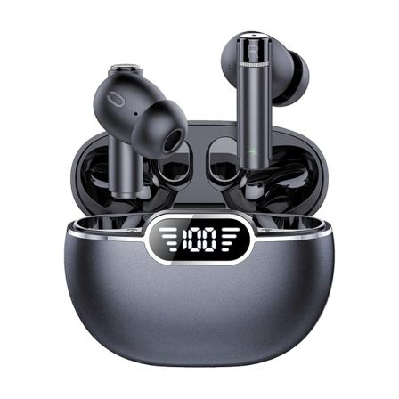 1 set trådlösa in-ear hörlurar, BT 5.3 hörlurar, 35 timmars speltid HD stereoljud LED-skärm, trådlösa minihörlurar och dubbla mikrofoner med djup bas 