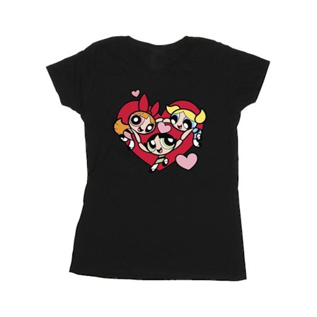 The Powerpuff Girls Dam/Dam Håller Händer Hjärta Bomulls-T-shirt