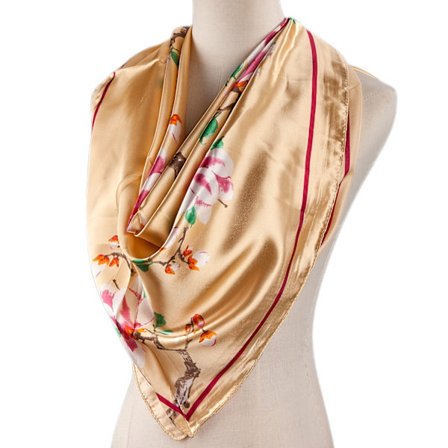 35 x 35 Kvadratisk Silkelignende Hår Tørklæde Hoved Sove Wrap Satin Hovedtørklæde, I