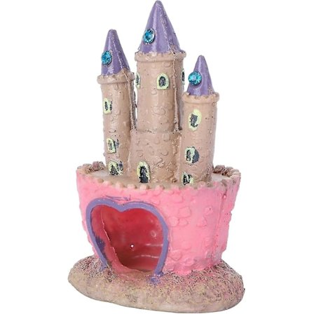 Akvarie Dekoration Hjerte - Fiskekum Dekorationer Cichlider Fisk Skjulested Hus Sød Slot Til Piger