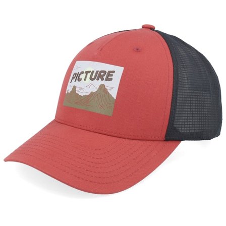 Picture - Red - trucker - Cap - Kuldo Chili Oil/Black Trucker - Hatstore