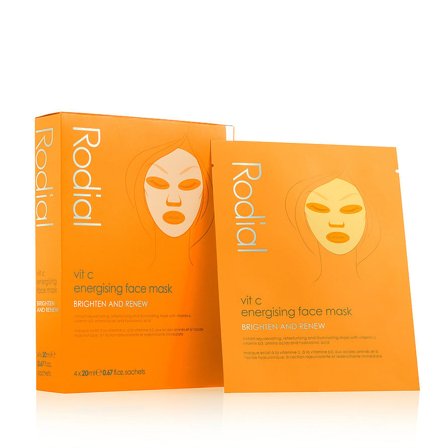 Rodial Vitamin C Energising Face Mask 4 stk., Skincare, Masker, Sheet Masker