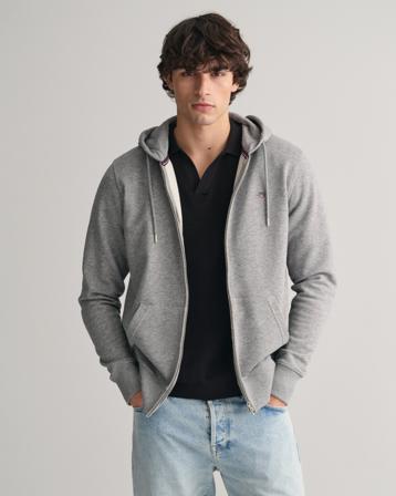 GANT Uomo - Felpa con cappuccio Shield con zip - Taglia L - - Uomo - Sweatshirts