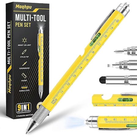 Gaver til Mænd - 9 i 1 Multifunktions Pen Gadgets til Mænd, Hemmelig Julemand Gaver til Mænd, Strømper Fyld til Mænd, Mænds Gaver til Jul, Gaver til 