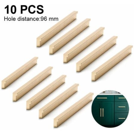 10 stk. Møbelgreb Dørhåndtag Køkken Bar Håndtag Skab Træk Skuffe Træk Køkkenskab Håndtag til Køkken