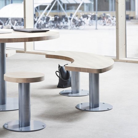 Konkave Kantinenbank UNITE, 1430x560 mm, Birke