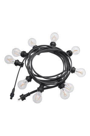 Jotex - BRIGHT START utendørs lyskjede Svart Klar - Kjøp Dekorativ belysning hos Jotex