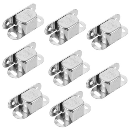 8-pack dörrskåpsmagnet möbellås skåp garderob dörrlås dörrlås (4X1,5cm, silver)