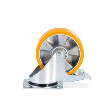 Lenkrolle feststellbar, 160 x 50 mm,TK 350 kg, Polyurethan