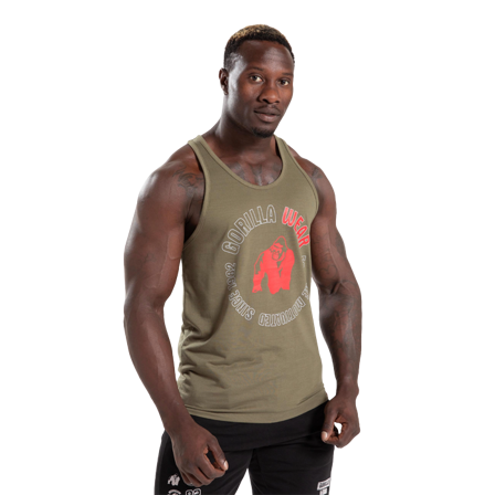Gorilla Wear Lafayette Racerback Tank Top, Army Green