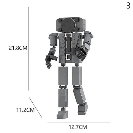 Skibidi Toalett Mann Mot Monitor Byggeklosser Lydmannen Og Kameramann Leker
