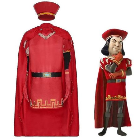 Lord Farquaad Cosplay-kostume til voksne og børn, Halloween-karnevalskostume