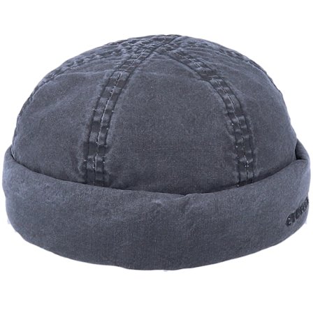 Stetson - Blå docker Beanie - Delave Organic Cotton Navy Docker @ Hatstore