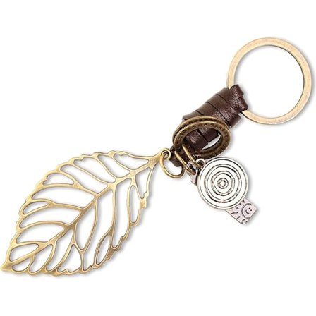 Nyckelring i läder för kvinnor och män, present till hemmet, bilen och dörren