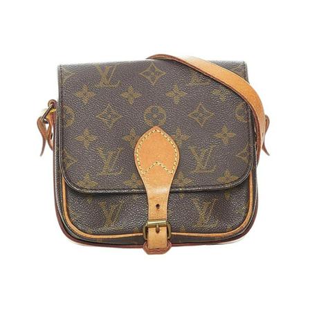 Louis Vuitton Vintage, Pre-owned Monogram Mini Cartouchiere Bruin, Dames, Maat:ONE Size