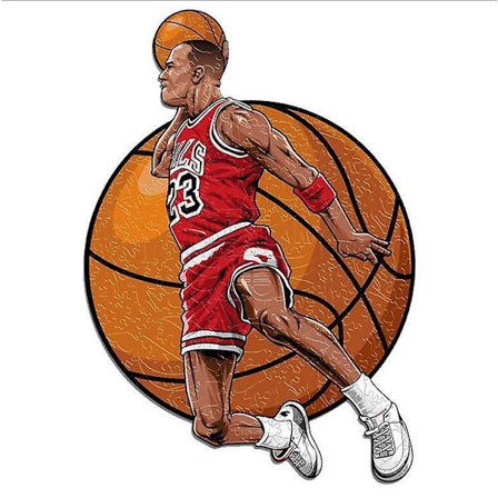 Pedagogiskt träpussel för barn Macy Michael Jordan Praktiska godsaker Michael Jordan Michael Jordan