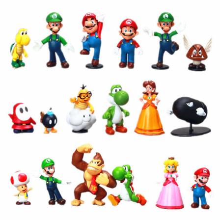 18-pack Super Mario -figuuria uudessa tyylissä