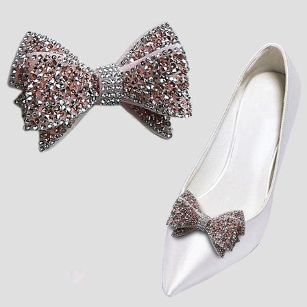 2stk Skoklips Skinnende dekorative klips ROSA