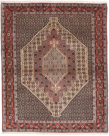 Medaljong Liten Senneh Matta 125X153 Ull