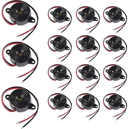 (15 stk. DC3V 6V 9V 12V 24V Elektronisk Summer. 85dB. Summer. Aktiv Piezo