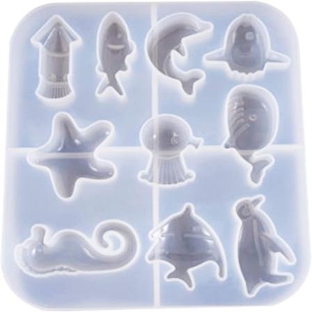 Sjødyr Harpiksformer Sea Horse Hai Molds Marine Organism