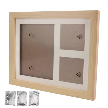 Koiran tassunjälki muistosetti Premium puinen valokuvakehys savimuotilla tassunjälkeä varten Ilmainen bonus Ste