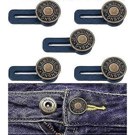 5 sæt knapforlængere til bukser, taljeforlængere til herre- eller damebukser, taljeforlængere_Specialtilbud