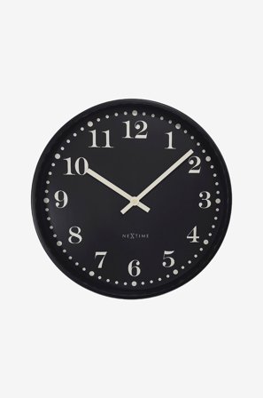 NeXtime - Veggklokke Dickens 30 cm - Svart - Veggklokker & bordklokker - Fra Homeroom