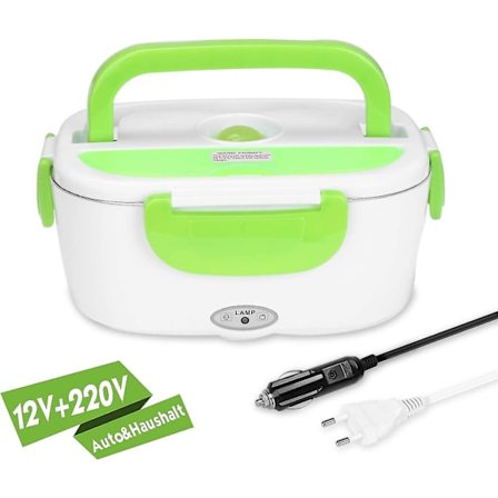 Elektrisk lunchlåda bil rostfritt stål på språng matvärmare elektrisk 1,2l termos matbehållare värmelåda för bil