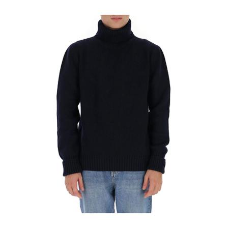 Fay, rib-trimmed jumper Blauw, Heren, Maat:S