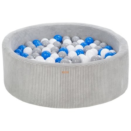 PQP Bollhav - 300 Bollar - Cordu Roy 90 Cm Grå/Vit - Bollar Grå/Blå - Litenleker