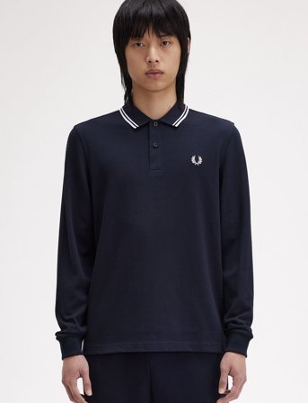 Fred Perry Ls Twin Tipped Fp Shirt - Black - M
