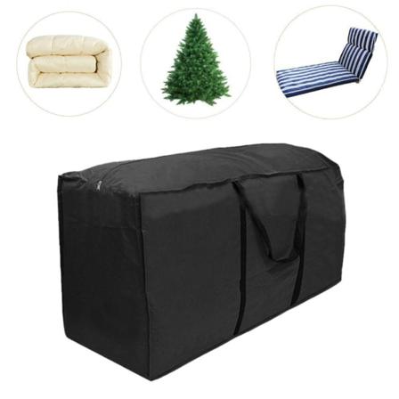 Vattentät Utomhusförvaringsväska Utomhuskuddeförvaringsväska Black 173x76x51cm