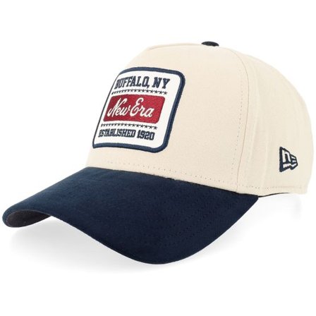 New Era - Beige adjustable Keps - Ne Patch Suede Terracotta/Navy A-frame Adjustable @ Hatstore