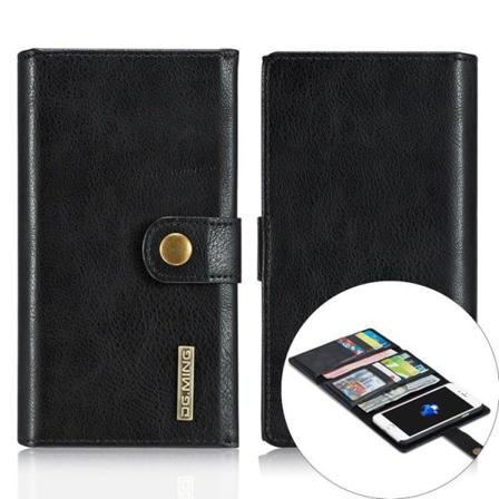 Dg.ming Flera Kortplatser Läder Plånboksfodral Iphone 12 Mini - Svart