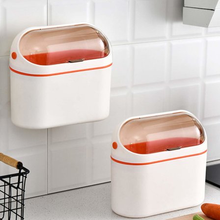 Skrivebords skraldespand med låg, mini skraldespand til skrivebord, lille skraldespand til bordplade på kontoret